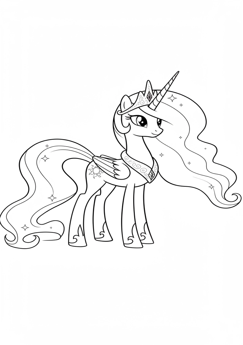 Princess Celestia My Little Pony Picture Coloring Pages 222
