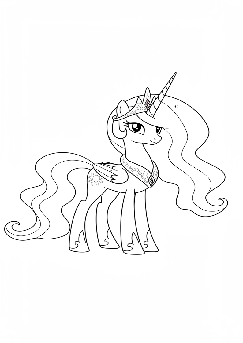 Princess Celestia My Little Pony Picture Coloring Pages 223