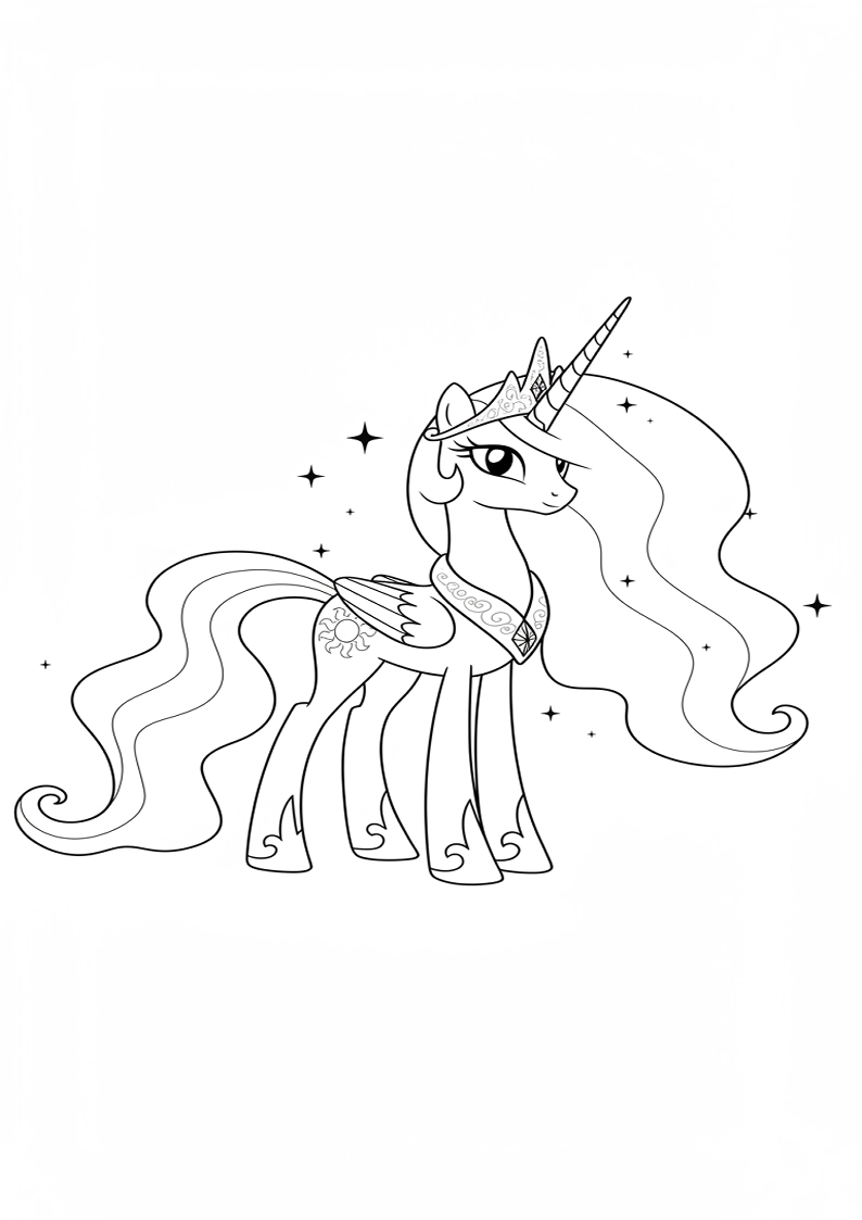 Princess Celestia My Little Pony Picture Coloring Pages 224