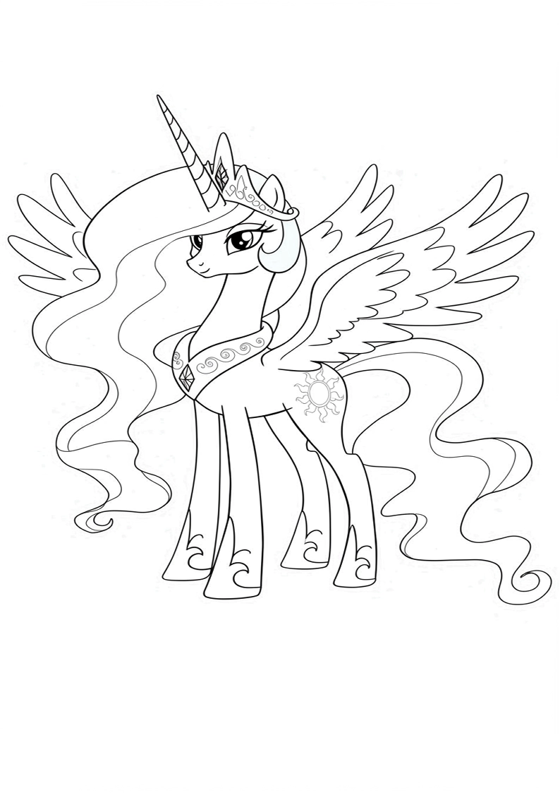 Princess Celestia My Little Pony Picture Coloring Pages 225