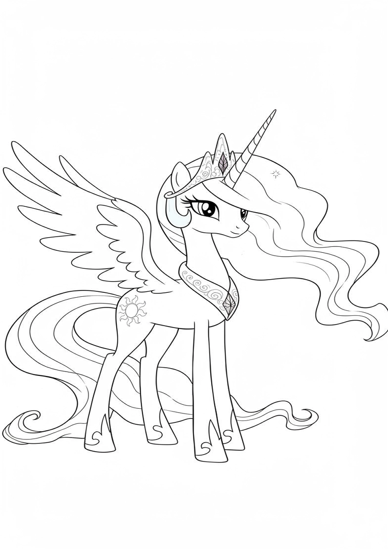Princess Celestia My Little Pony Picture Coloring Pages 228