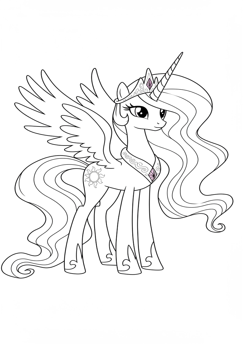 Princess Celestia My Little Pony Picture Coloring Pages 230