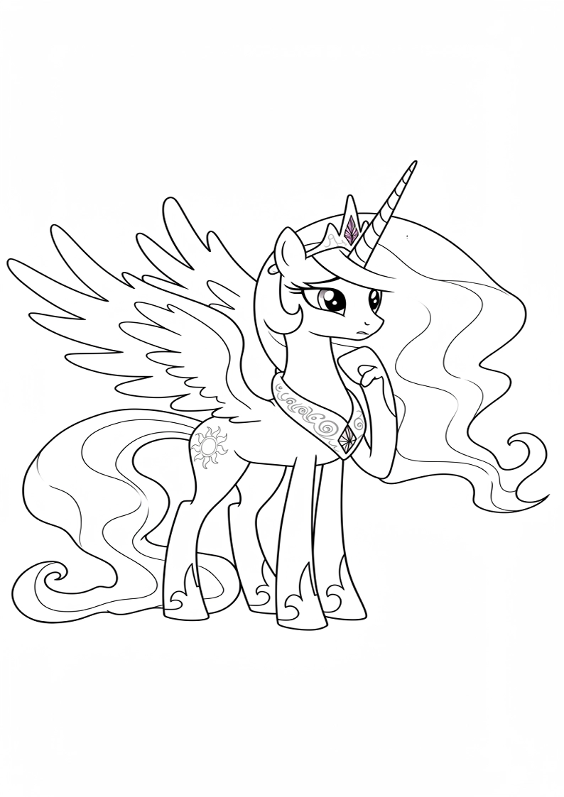 Princess Celestia My Little Pony Picture Coloring Pages 231