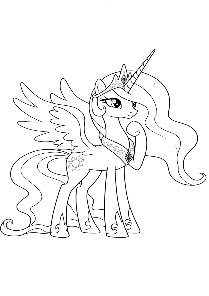 Princess Celestia My Little Pony Picture Coloring Pages 232