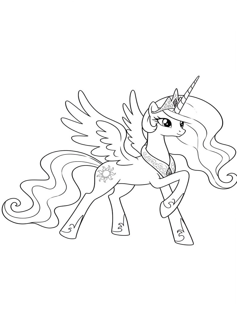 Princess Celestia My Little Pony Picture Coloring Pages 234