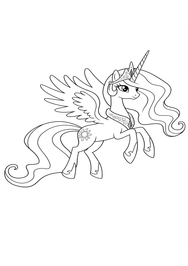 Princess Celestia My Little Pony Picture Coloring Pages 235