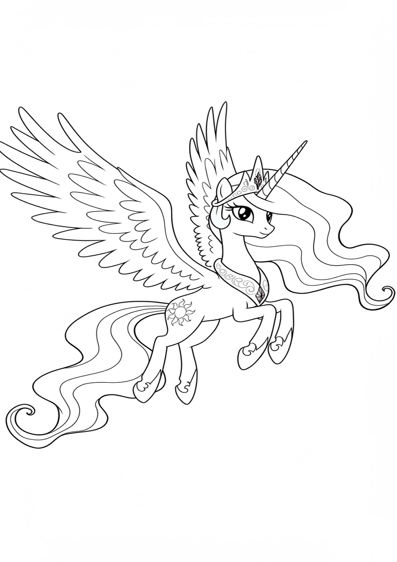 Princess Celestia My Little Pony Picture Coloring Pages 237