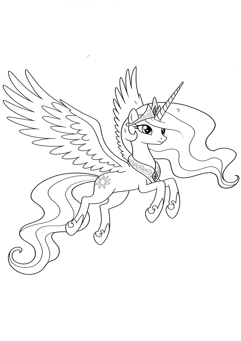Princess Celestia My Little Pony Picture Coloring Pages 238