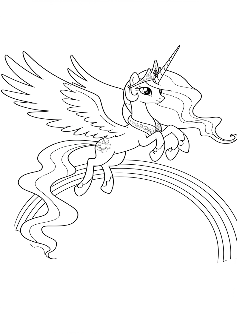Princess Celestia My Little Pony Picture Coloring Pages 240
