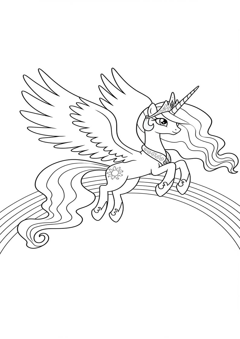 Princess Celestia My Little Pony Picture Coloring Pages 241