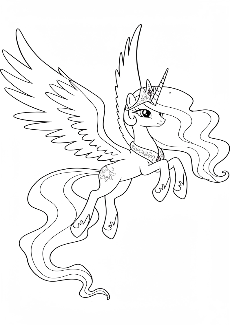 Princess Celestia My Little Pony Picture Coloring Pages 242