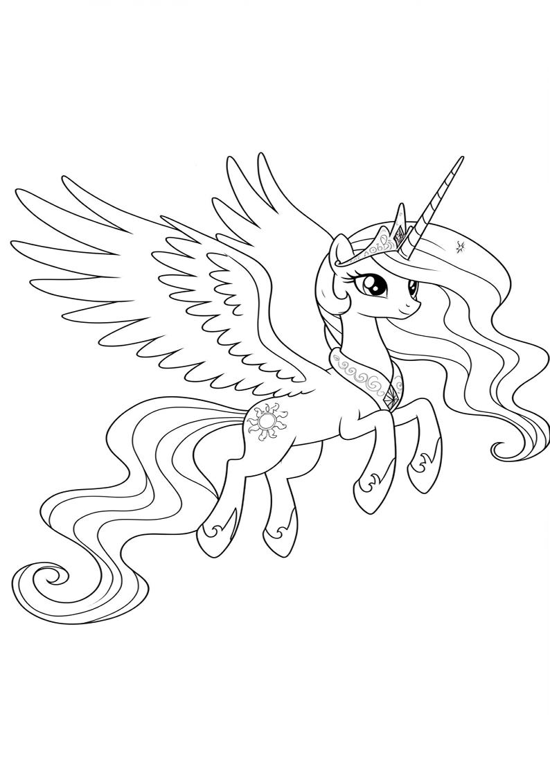 Princess Celestia My Little Pony Picture Coloring Pages 244