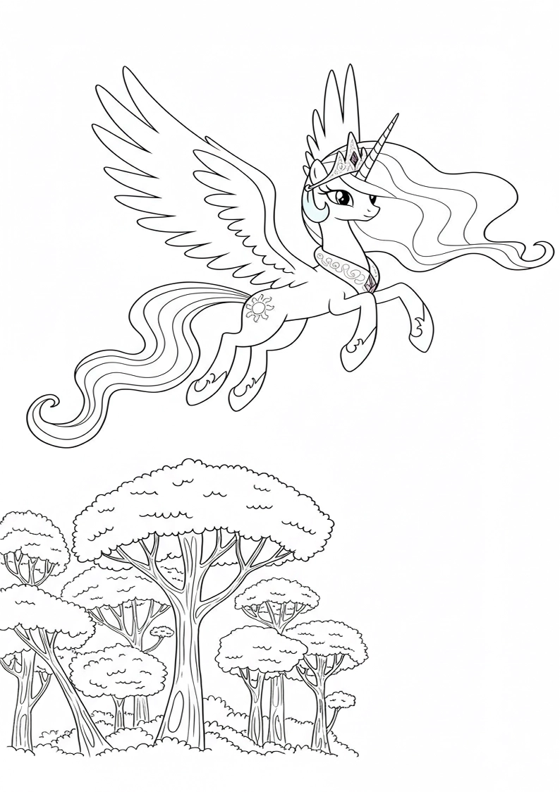 Princess Celestia My Little Pony Picture Coloring Pages 246