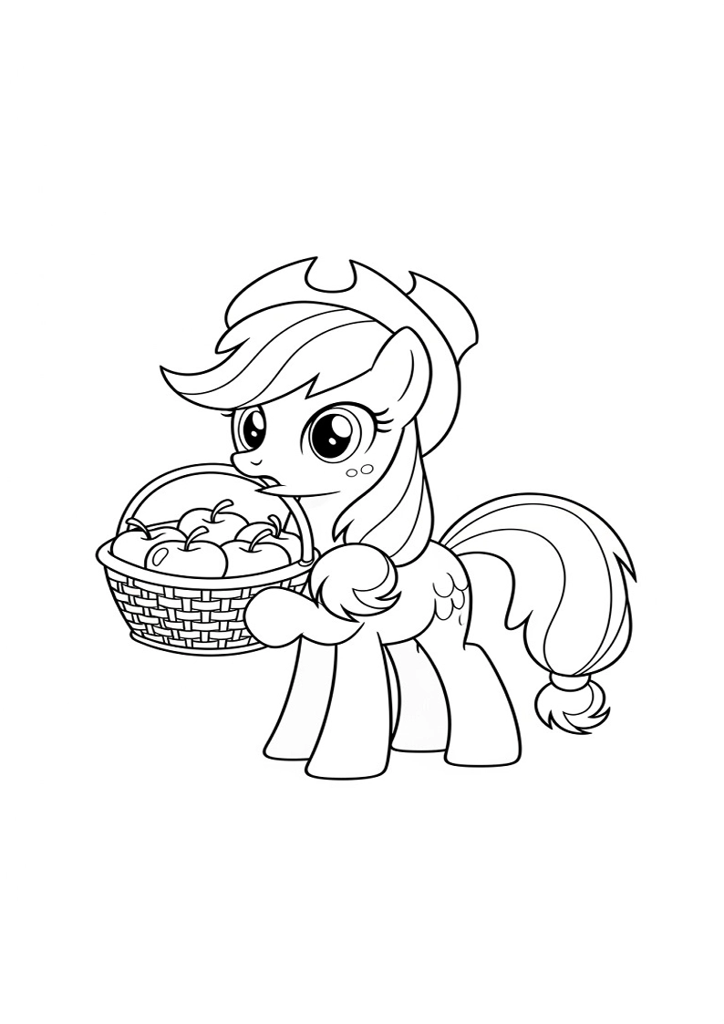 Applejack My Little Pony - Coloring Page 59
