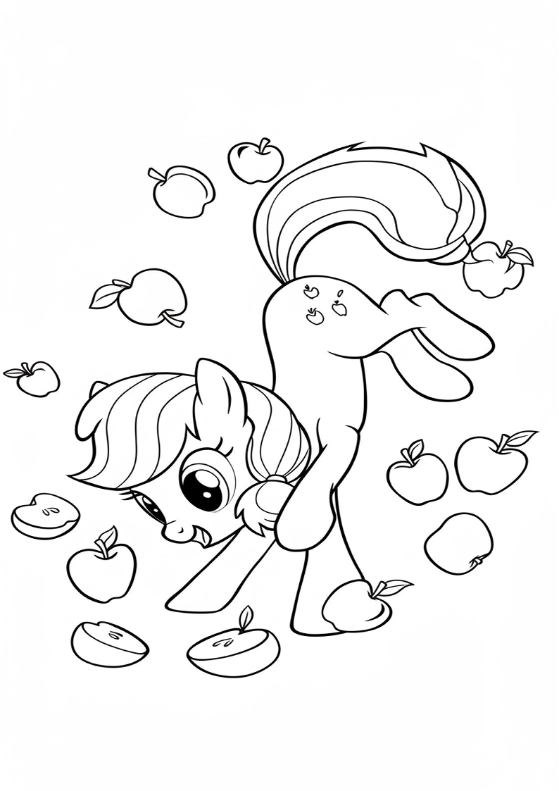 Applejack My Little Pony - Coloring Page 58