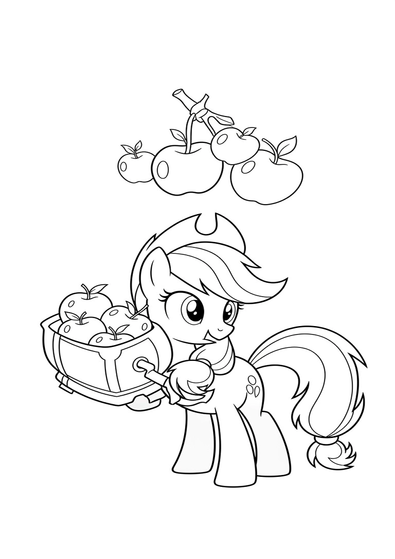Applejack My Little Pony - Coloring Page 55