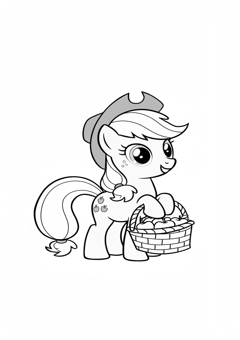 Applejack My Little Pony - Coloring Page 52