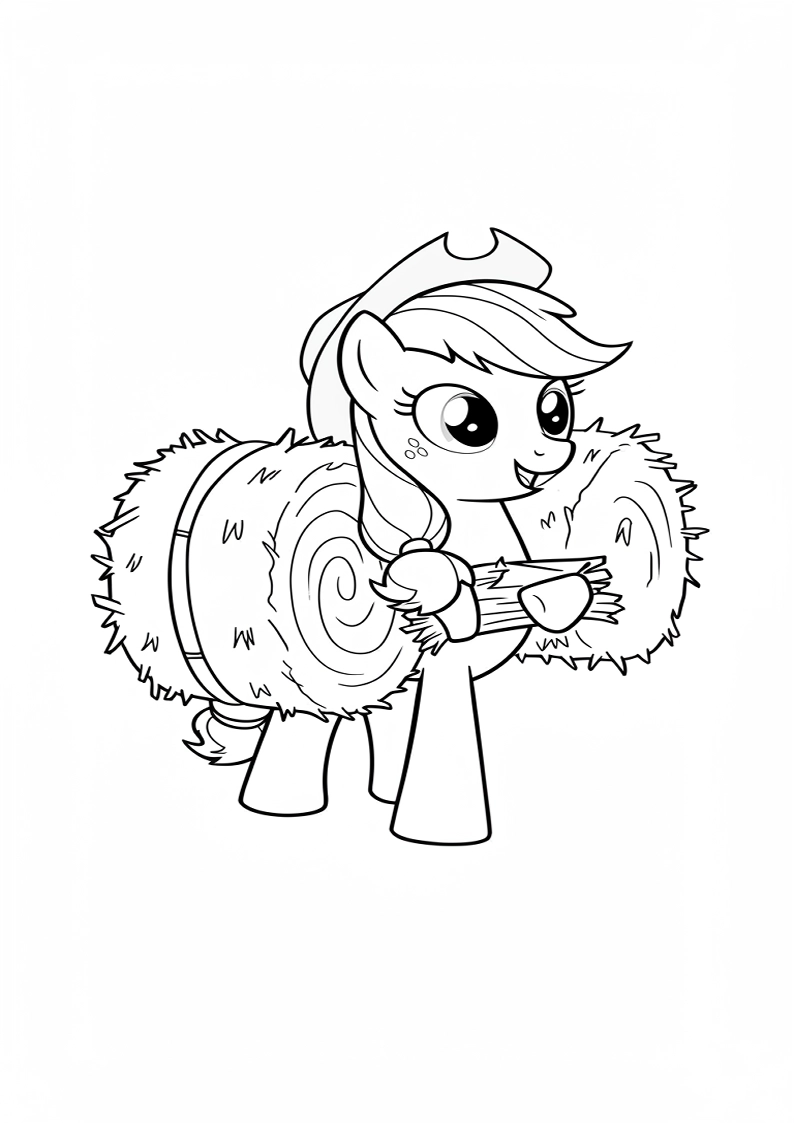 Applejack My Little Pony - Coloring Page 44