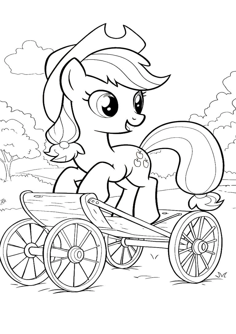 Applejack My Little Pony - Coloring Page 17