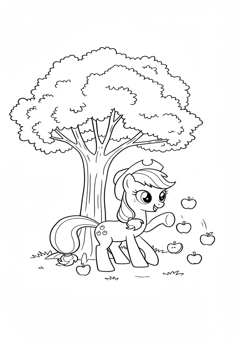 Applejack My Little Pony - Coloring Page 12
