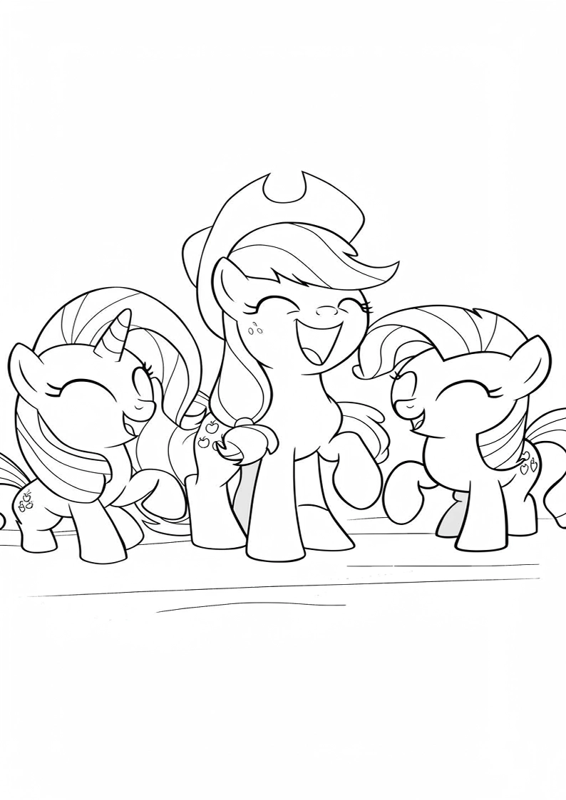 Applejack My Little Pony - Coloring Page 8