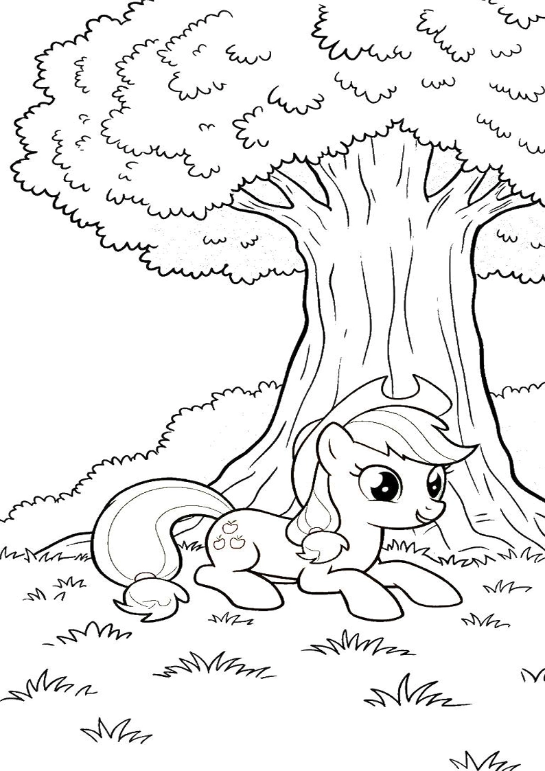 Applejack My Little Pony - Coloring Page 3