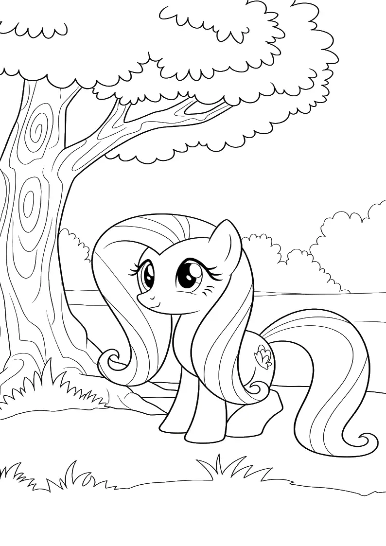Printable Fluttershy My Little Pony Coloring Pages 16
