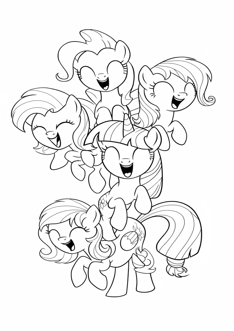 Printable Mane Six Coloring Pages 33