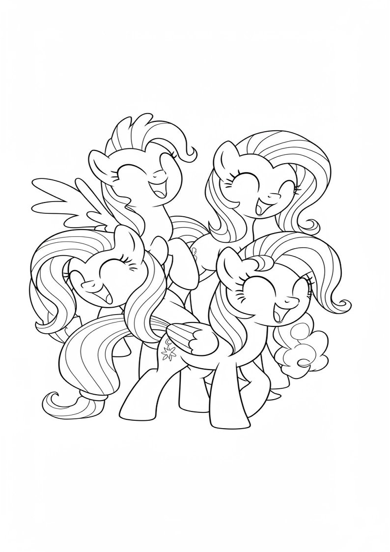 Printable Mane Six Coloring Pages 34