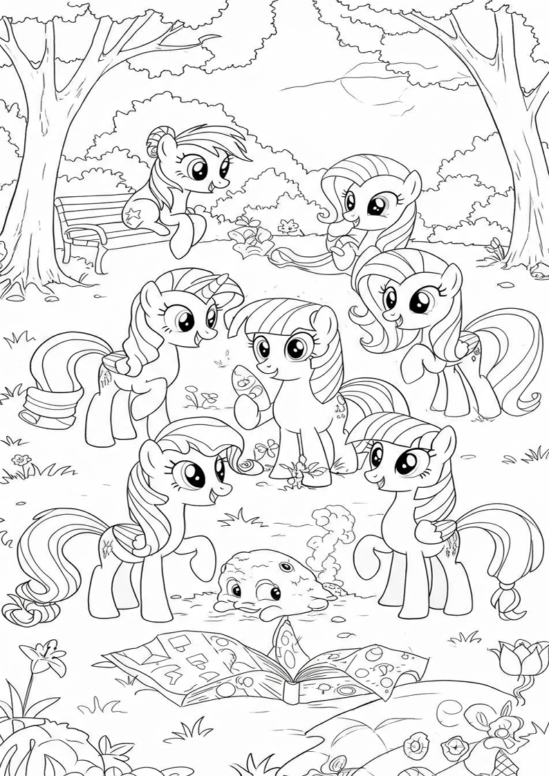 Printable Mane Six Coloring Pages 37