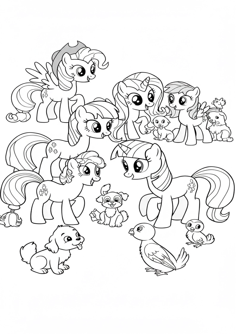 Printable Mane Six Coloring Pages 39