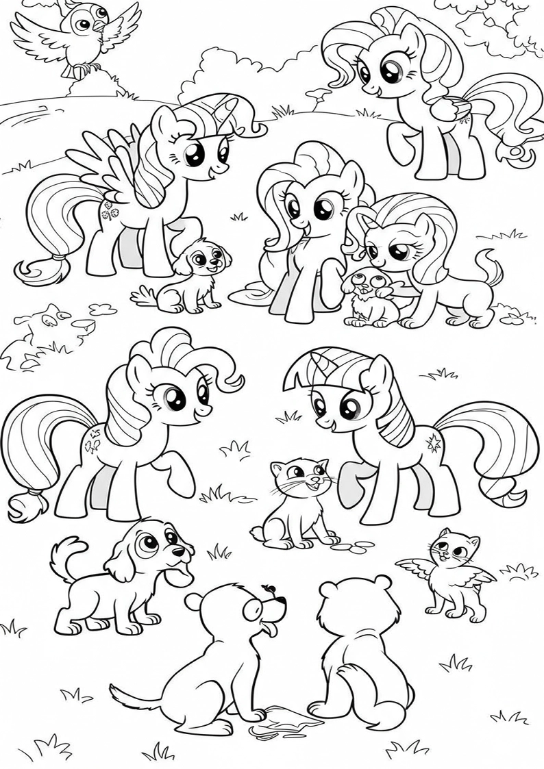 Printable Mane Six Coloring Pages 40