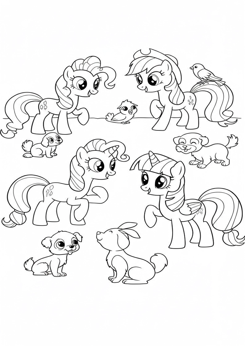 Printable Mane Six Coloring Pages 41
