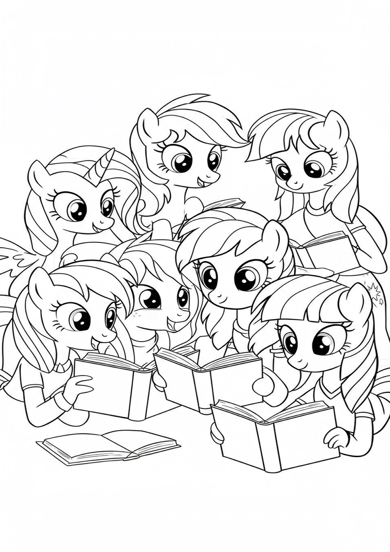 Printable Mane Six Coloring Pages 46