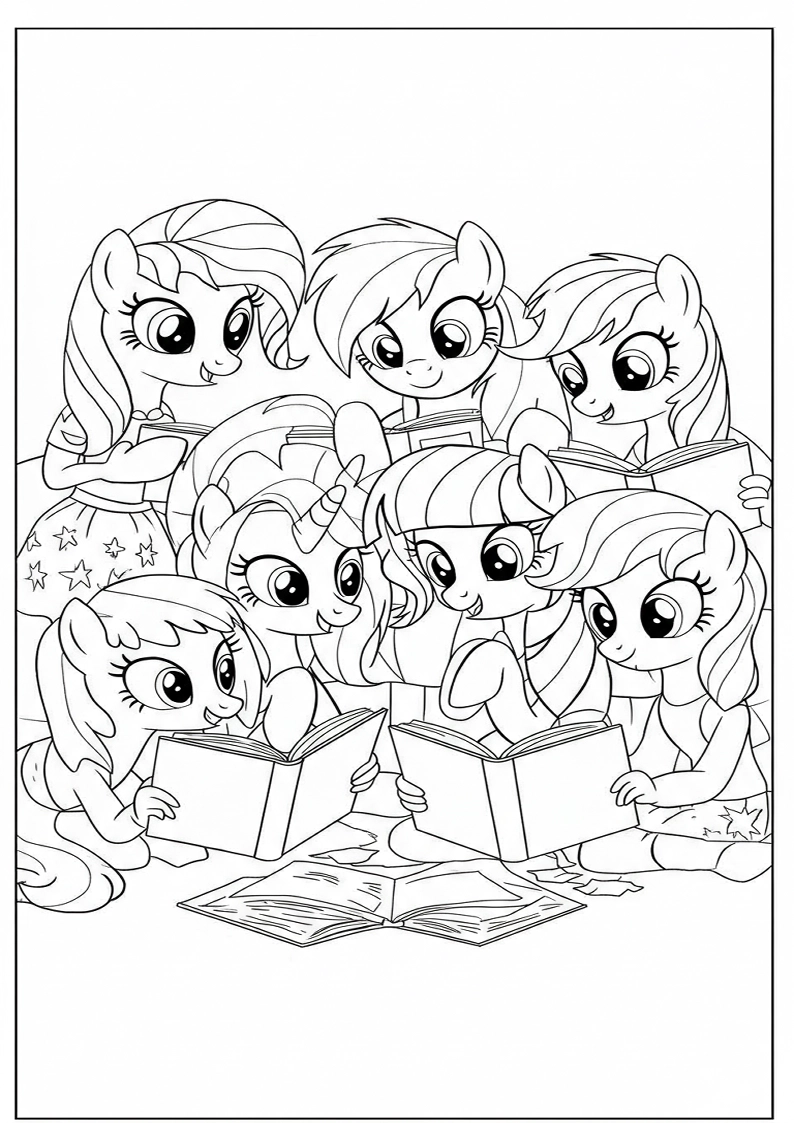 Printable Mane Six Coloring Pages 47