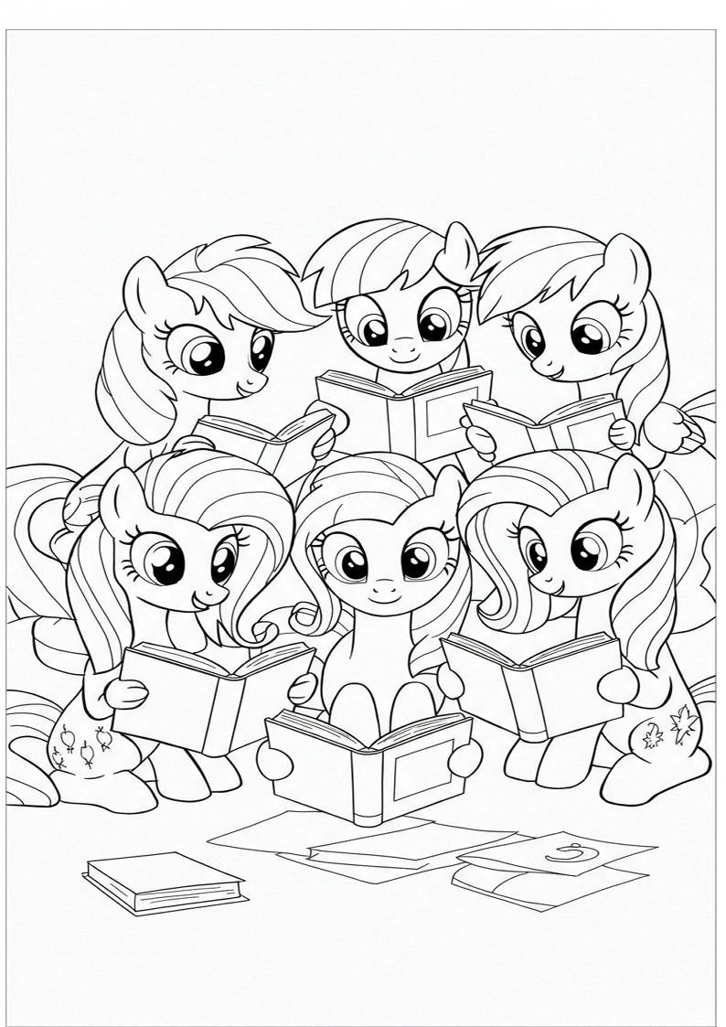 Printable Mane Six Coloring Pages 49