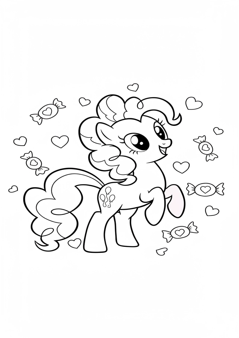 Printable Pinkie Pie My Little Pony Coloring Pages 34