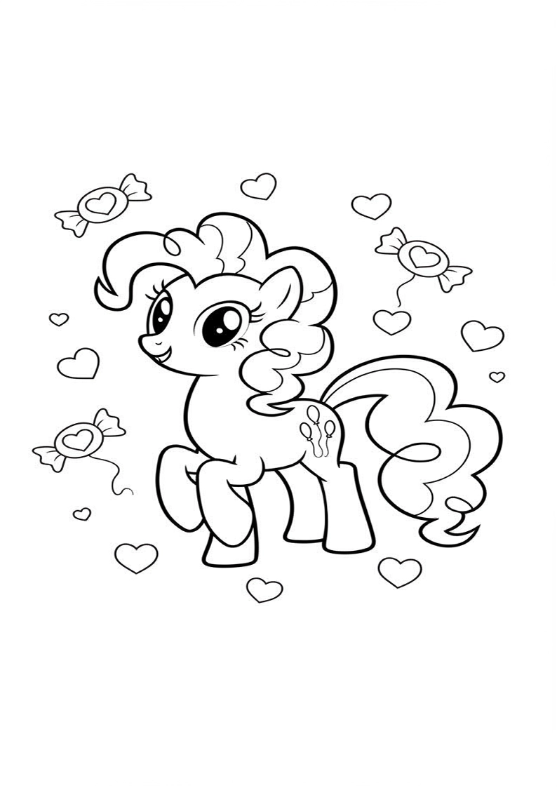 Printable Pinkie Pie My Little Pony Coloring Pages 35
