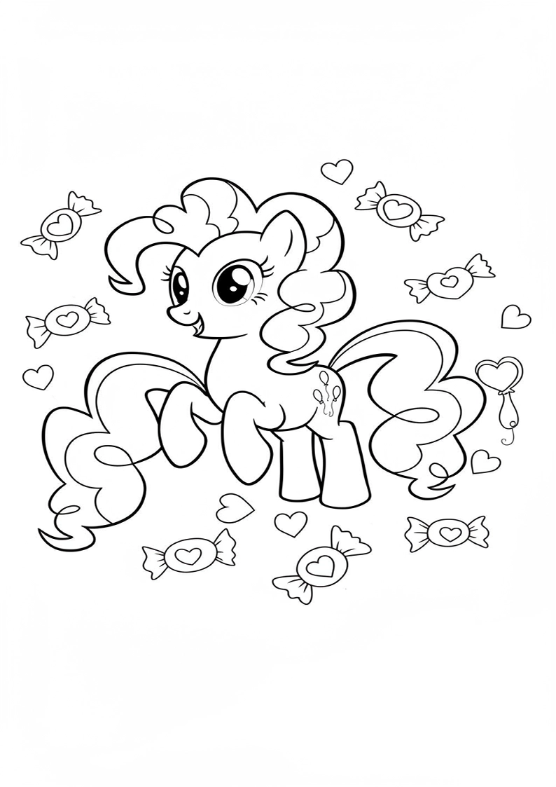 Printable Pinkie Pie My Little Pony Coloring Pages 36