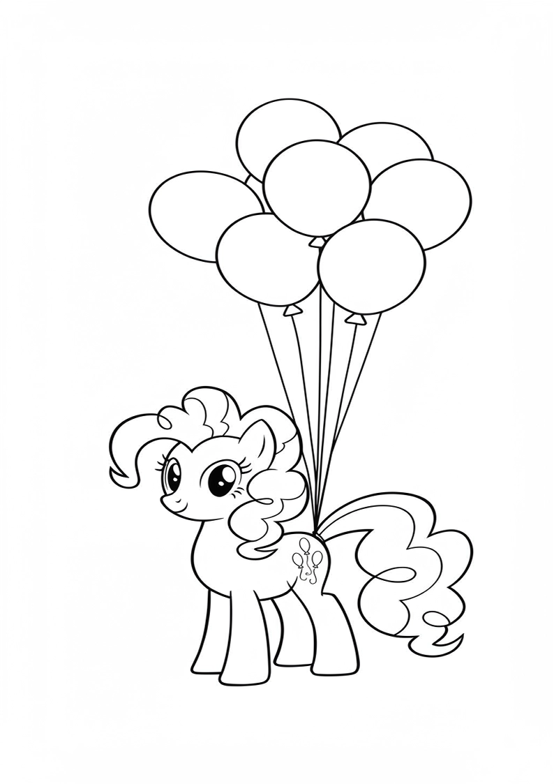 Printable Pinkie Pie My Little Pony Coloring Pages 37
