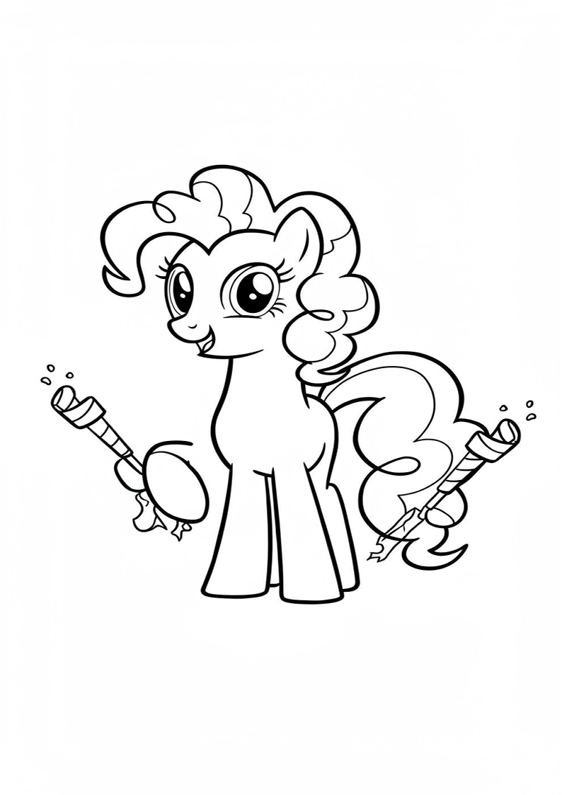 Printable Pinkie Pie My Little Pony Coloring Pages 41