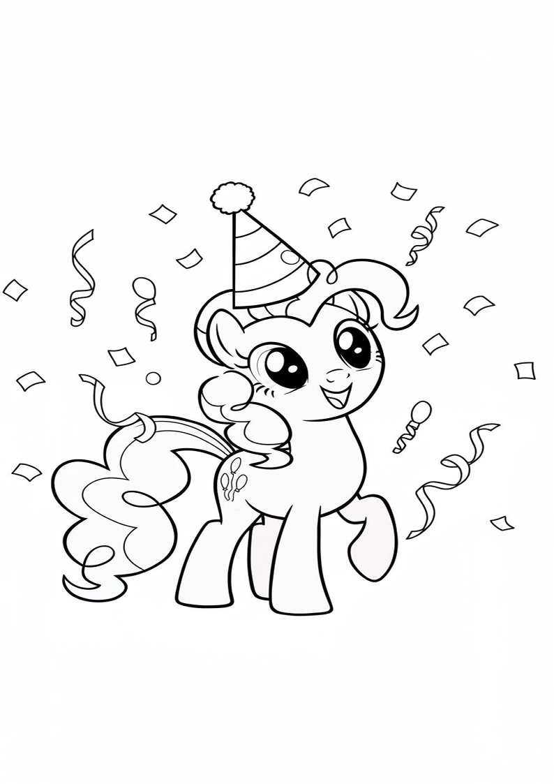 Printable Pinkie Pie My Little Pony Coloring Pages 45