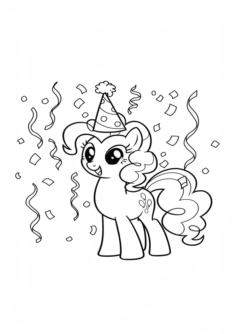 Printable Pinkie Pie My Little Pony Coloring Pages 46