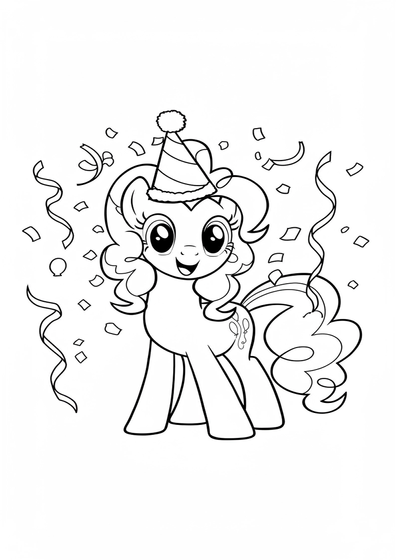 Printable Pinkie Pie My Little Pony Coloring Pages 48