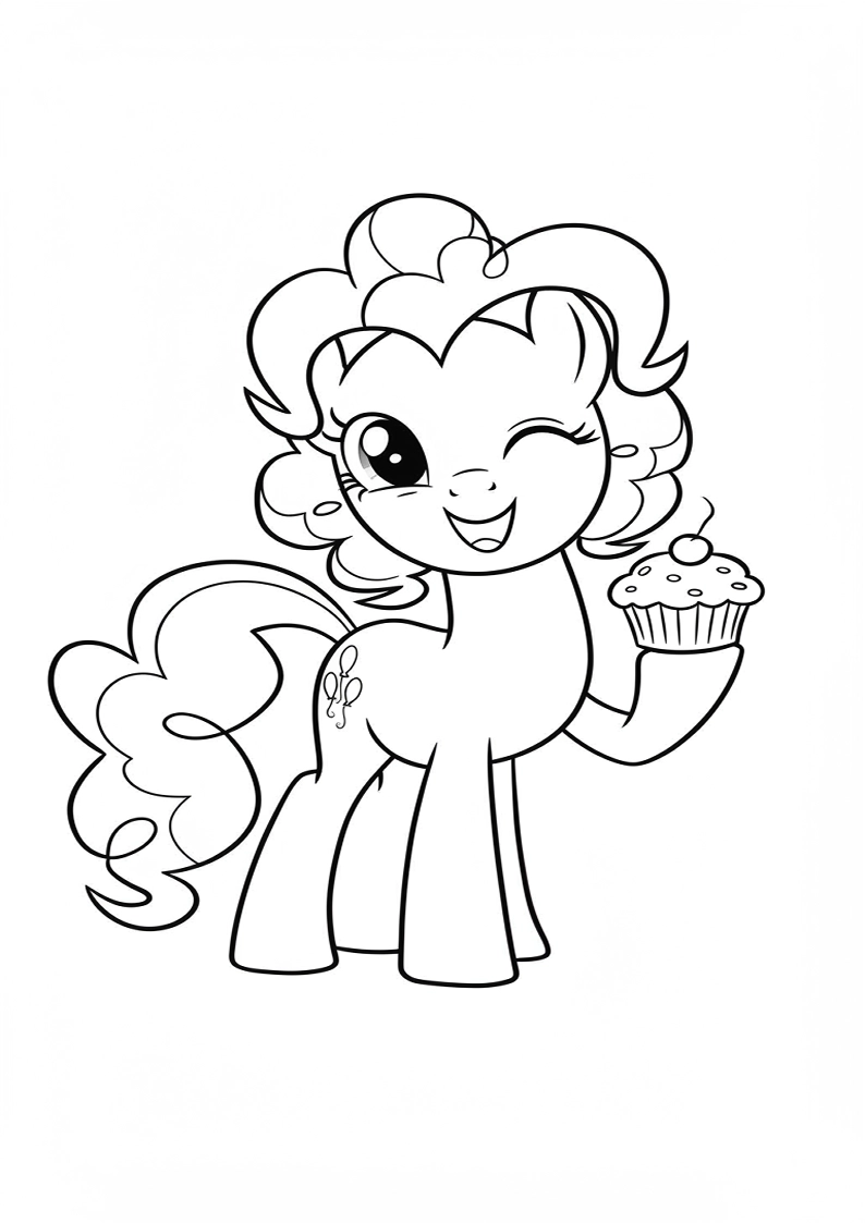 Printable Pinkie Pie My Little Pony Coloring Pages 51