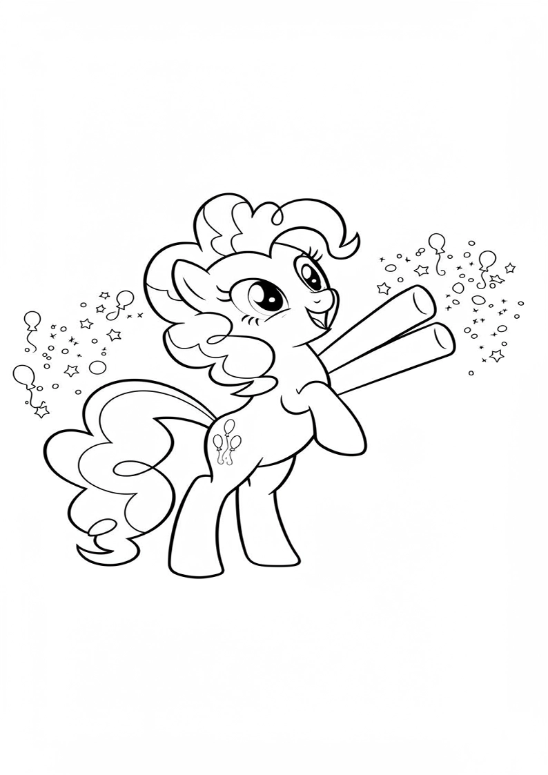Printable Pinkie Pie My Little Pony Coloring Pages 57