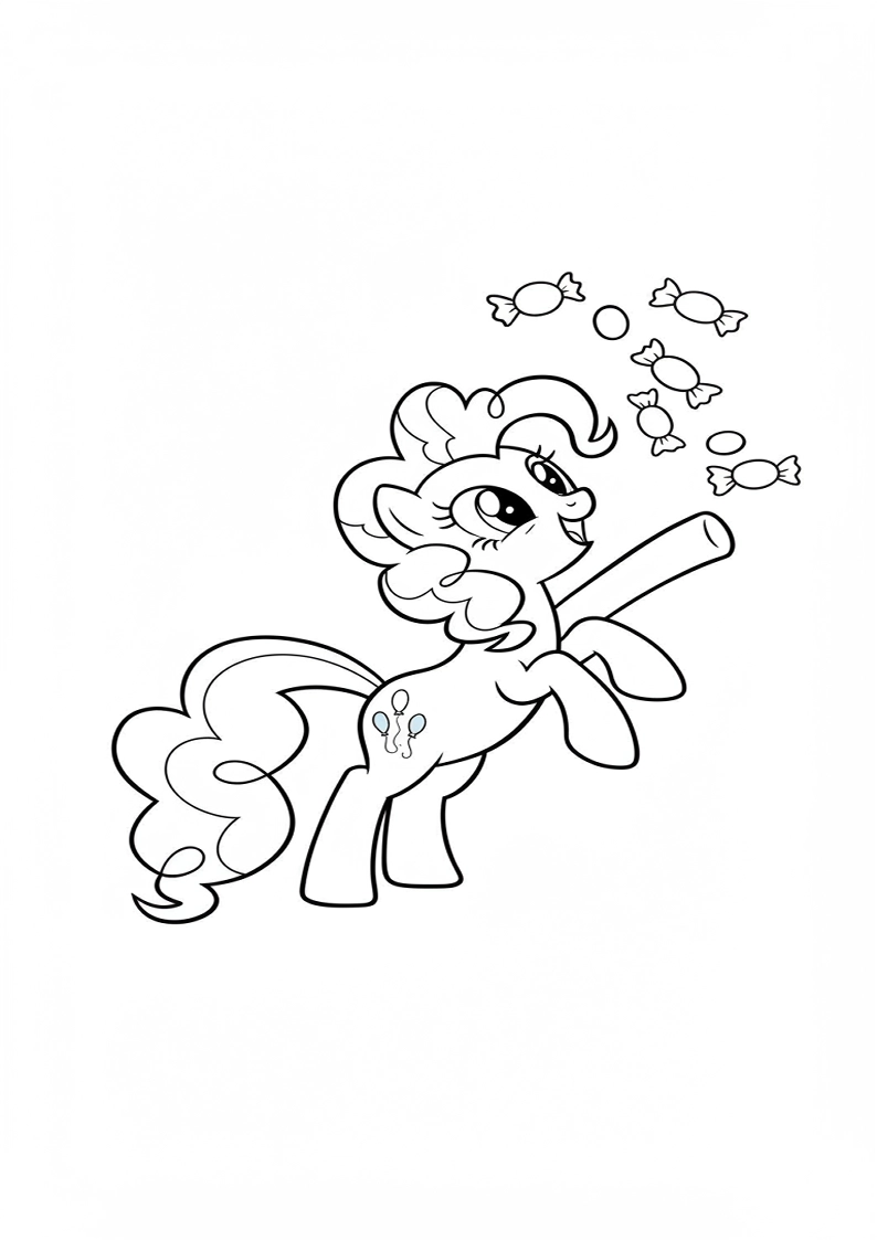 Printable Pinkie Pie My Little Pony Coloring Pages 58