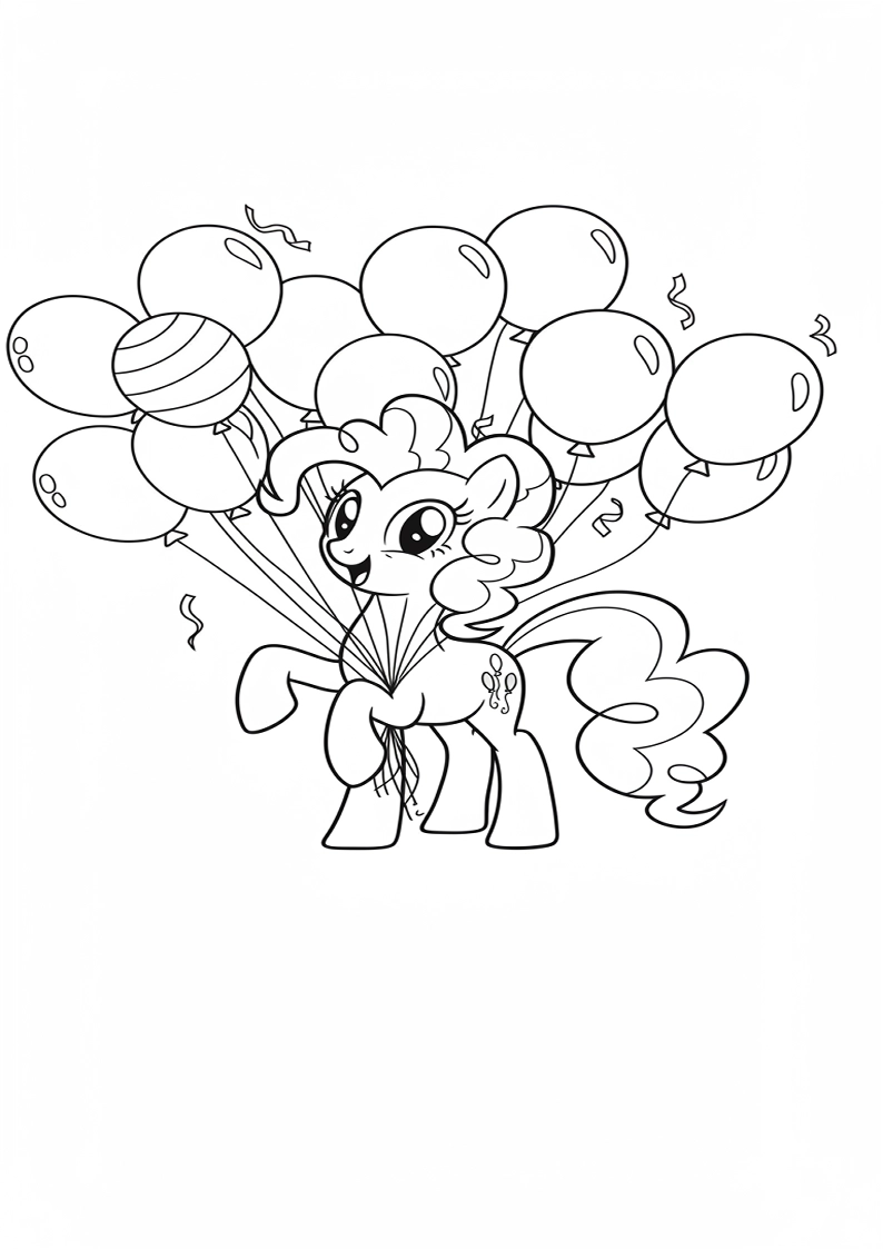 Printable Pinkie Pie My Little Pony Coloring Pages 60