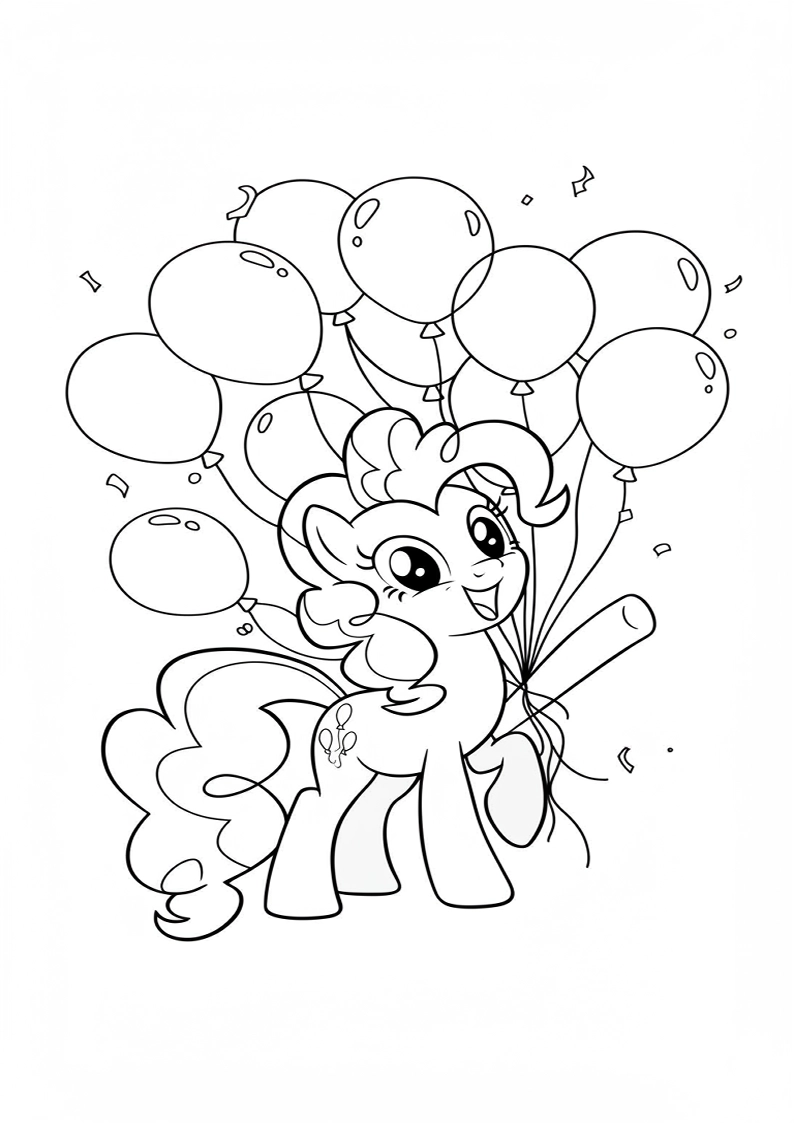 Printable Pinkie Pie My Little Pony Coloring Pages 61