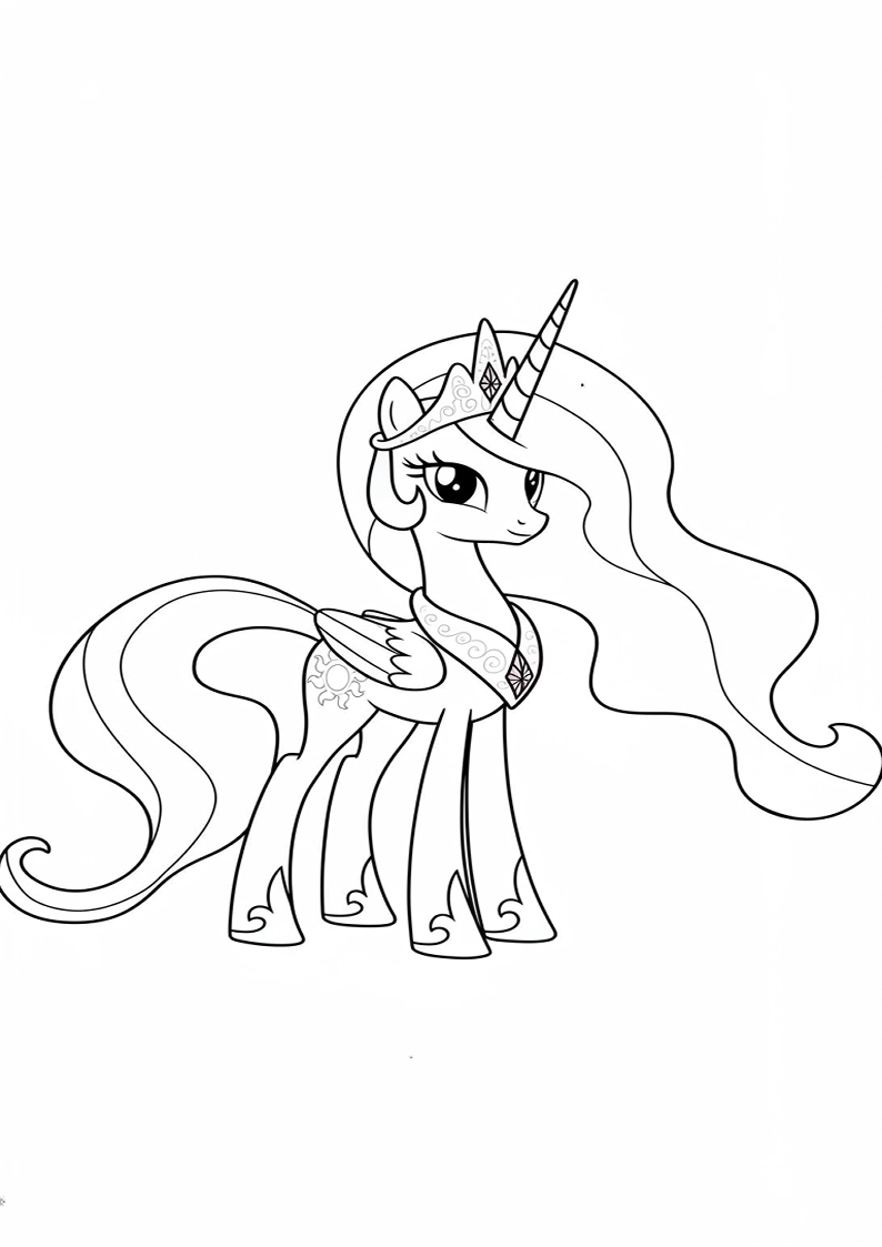 Printable Princess Celestia My Little Pony Coloring Pages 37